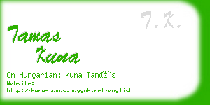 tamas kuna business card